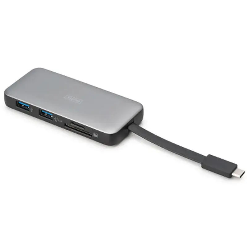Порт-реплікатор Digitus USB-C > HDMI/2xUSB-A/USB-C/SD/MicroSD/RJ54, Travel (DA-70916) - фото 2