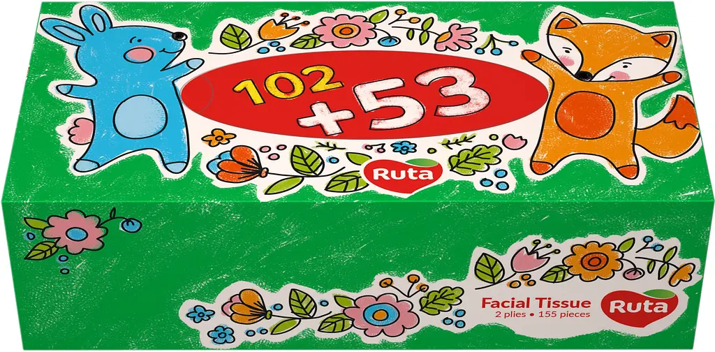 Серветки косметичні Ruta Kids, двошарові, 155 шт. - фото 4