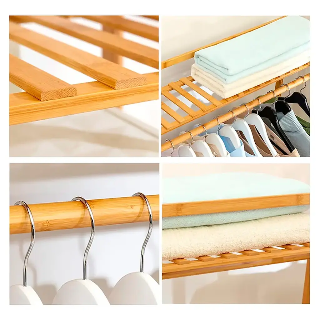 Вешалка стойка Supretto для одежды напольная бамбуковая (91680001) - фото 8