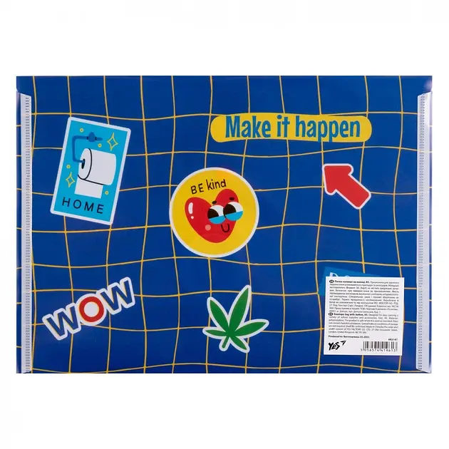 Папка-конверт B5 на кнопці Sticky Mood 492147 Yes, глянець (5056574419613) - фото 2