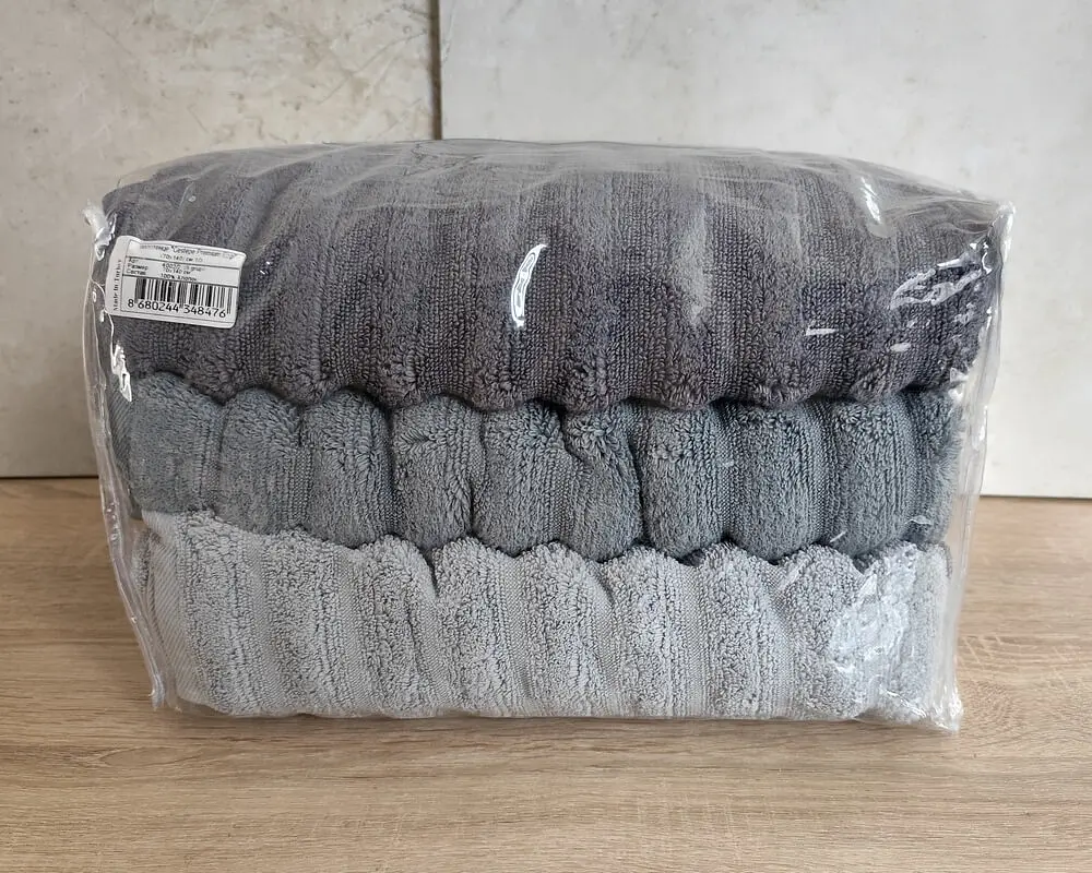 Набір турецьких махрових рушників Cestepe MicroCotton Premium 3 штуки 70x140 Ezgi 9 щільність 600 г/м2 - фото 4