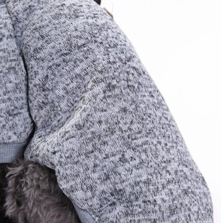 Кофта для собак та котів EcoToys Grey XS ряба сіра A: 20 см B: 31 см C: 19 см 7074 - фото 6