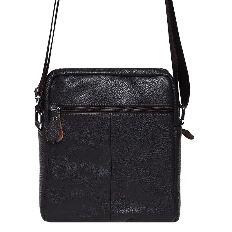 Чоловіча сумка Borsa Leather K13923 22x20x8 см Коричневий (14737) - фото 3