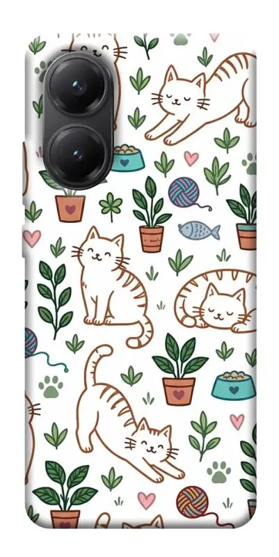 TPU чохол Demsky Cats pattern для Xiaomi Poco X7 Pro