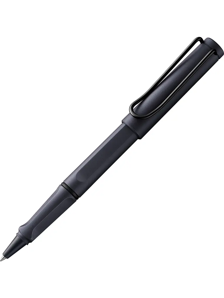 Ручка-ролер Lamy Safari Сталева чорна, Стрижень M63 1,0 мм Чорний (4042072)