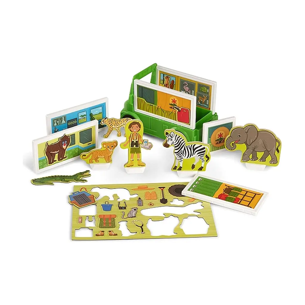 Игровой набор Melissa&Doug магнитный Сафари - спасательная машина (MD30666) - фото 2