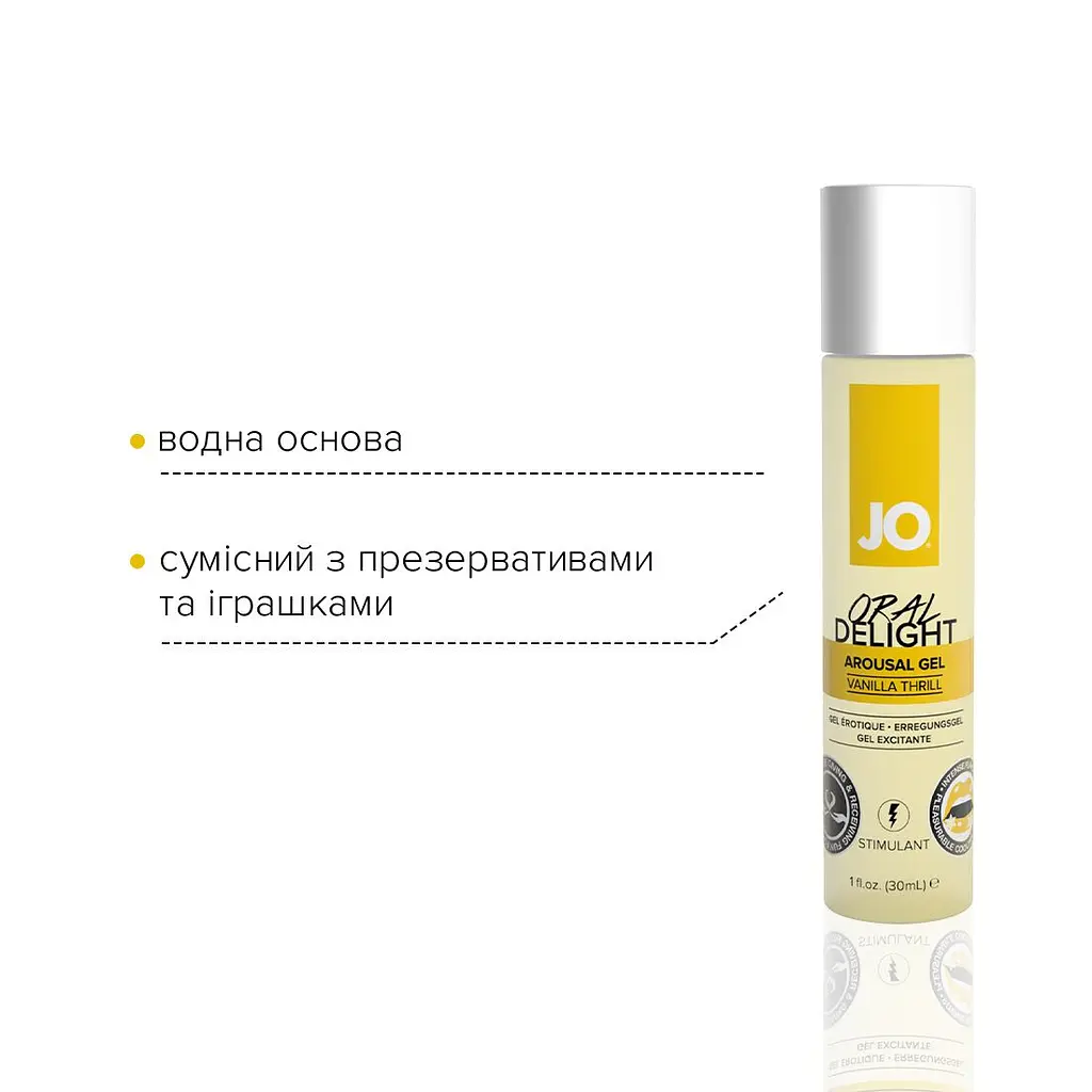 Гель для оральних пестощів JO Oral Delight Vanilla Thrill (30 мл), ефект холод-тепло - фото 4