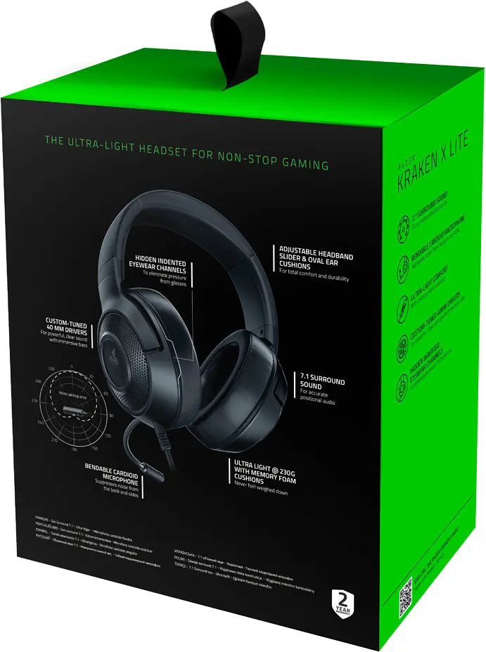 Гарнітура Razer Kraken X Lite Чорний (RZ04-02950100-R381) - фото 4