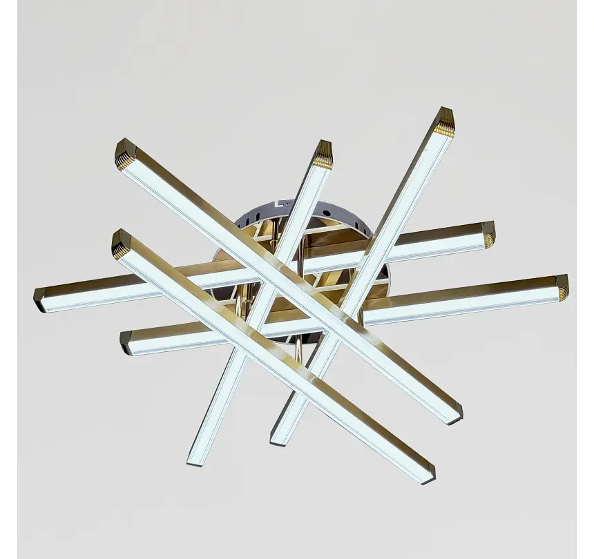 Золота стельова LED-люстра Artlight W165/6GD 85 Вт, 3 режими світла, 73×71 см, від 16-25 м² - фото 5