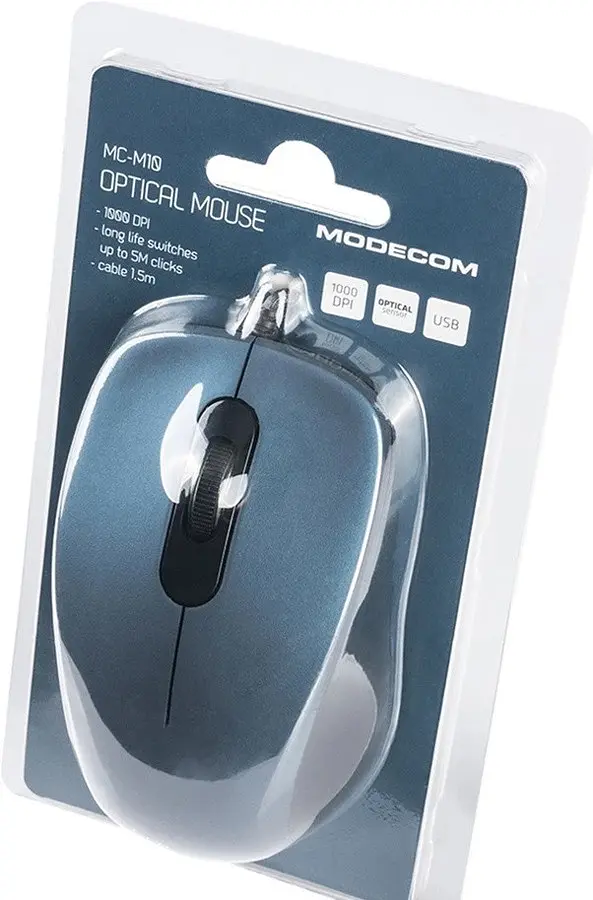 Мишка Modecom MC-M10S, 3кн., 1000dpi, Silent, синя - фото 5