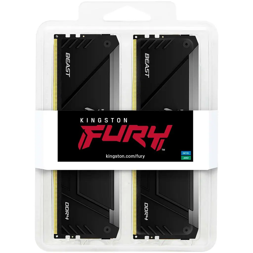 Модуль пам'яті Kingston Fury DDR4 16GB (2x8) 3200Mhz Beast RGB Black (KF432C16BB2AK2/16WP) - фото 6