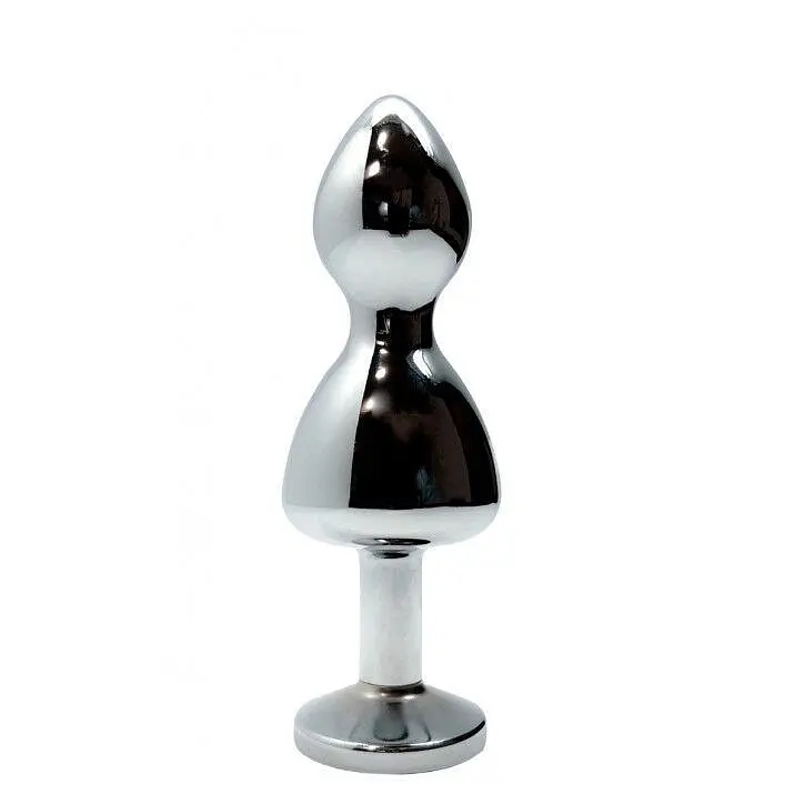 Металева анальна пробка Wooomy Lollypop Double Ball Metal Plug Blue M діаметр 3,1 см, довжина 9,4 см - фото 2