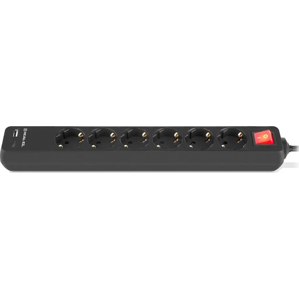 Мережевий фільтр живлення REAL-EL RS-PROTECT 605 3m, black (EL122300041) - фото 8