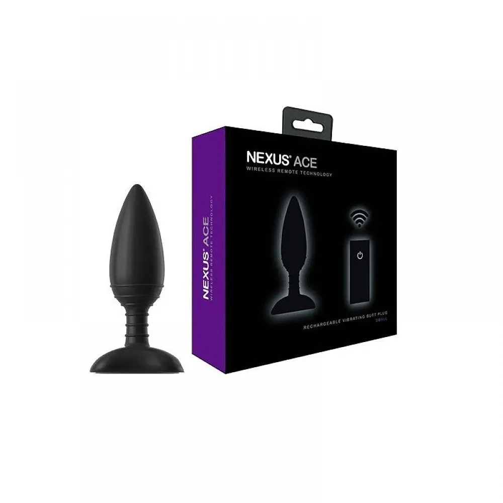 Анальна пробка з вібрацією та дистанційним керуванням Nexus Ace Remote Control Vibrating Butt Plug S, 10х3 см, чорний - фото 2