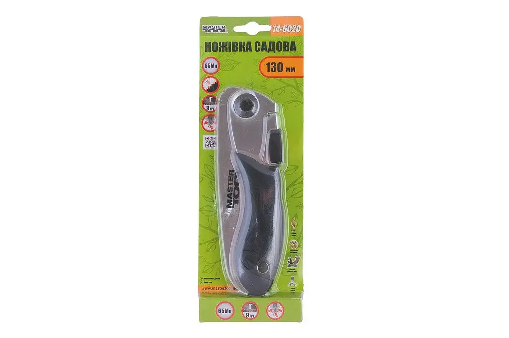 Пила ручна для обрізки гілок садова Mastertool 130 мм x 9T x 1" x 3D складана - фото 2