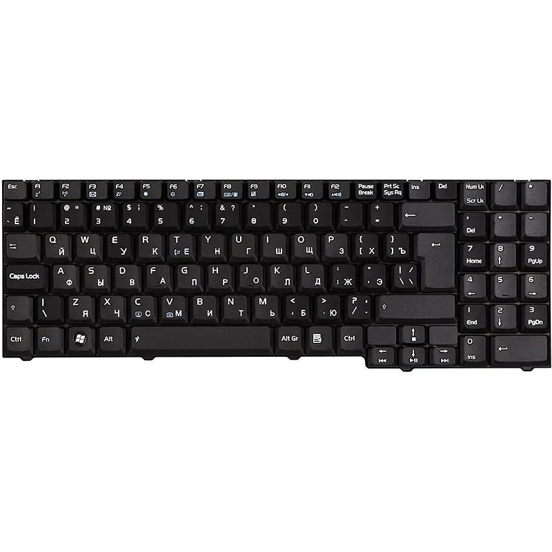 Клавіатура для ноутбука ASUS M50, M50S чорна, чорний фрейм (KB315215)