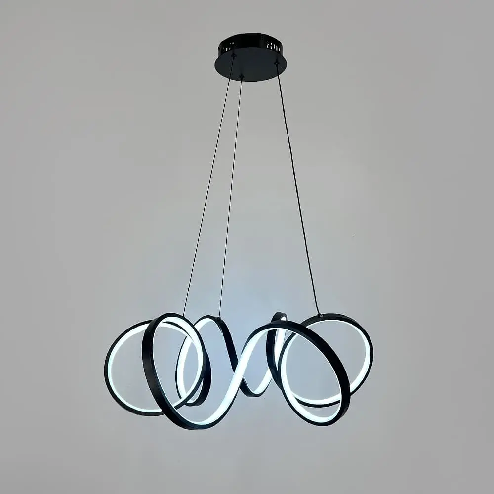 Роскошная черная люстра MARCELA Ø 70 см | Line F | Ст. MJ74-700 BK - фото 4