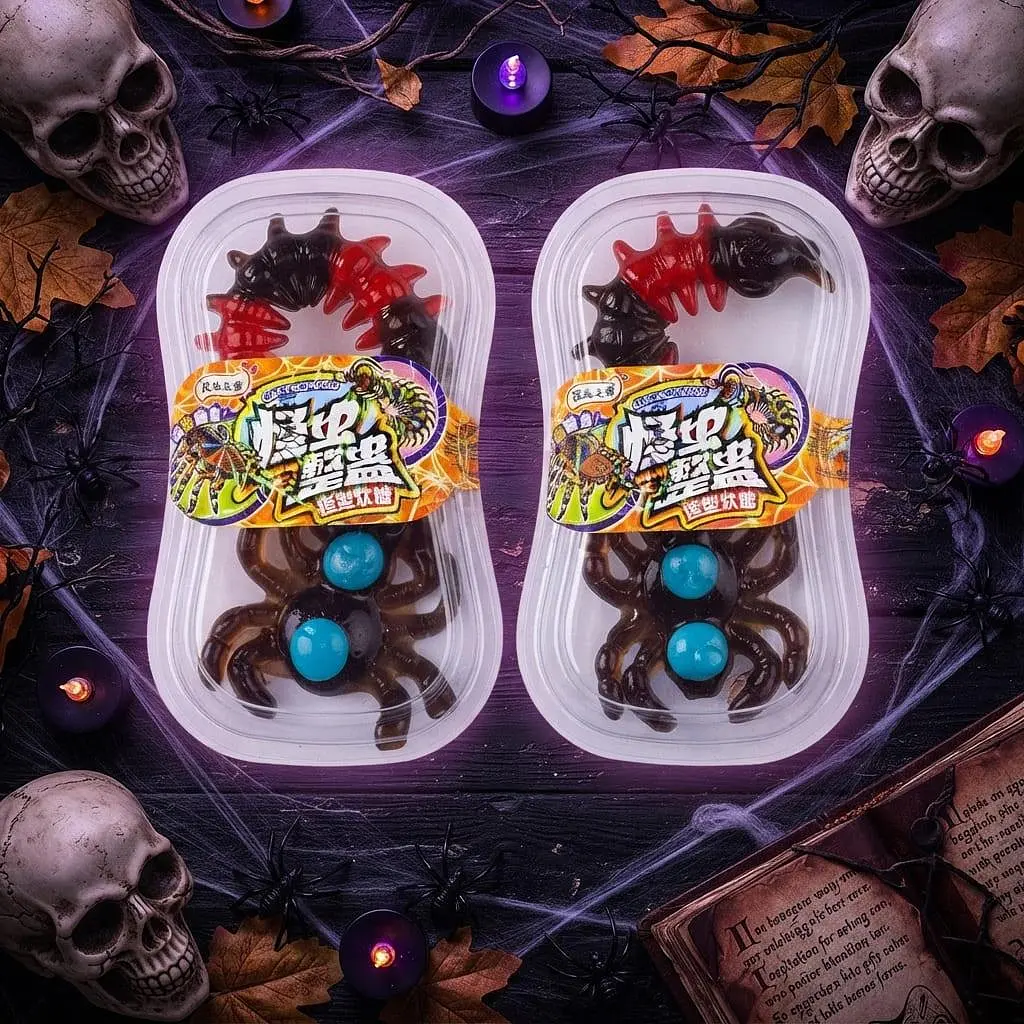 Жувальні цукерки Halloween Special Spider and Insect Gummy Candy 1шт, 8г - фото 3
