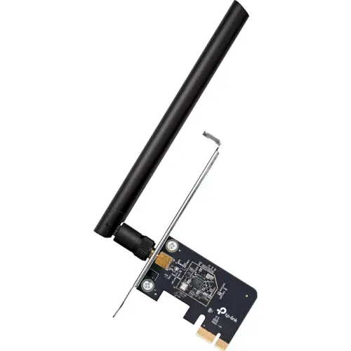 Мережева карта PCI-E TP-LINK Archer T2E, 2.4GHz / 5GHz, AC600 (до 433 / 200 Мбіт/с), PCI-E 1x, 1 знімна дводіапазонна антена, підтримка MU-MIMO, низькопрофільна / високопрофільна планка