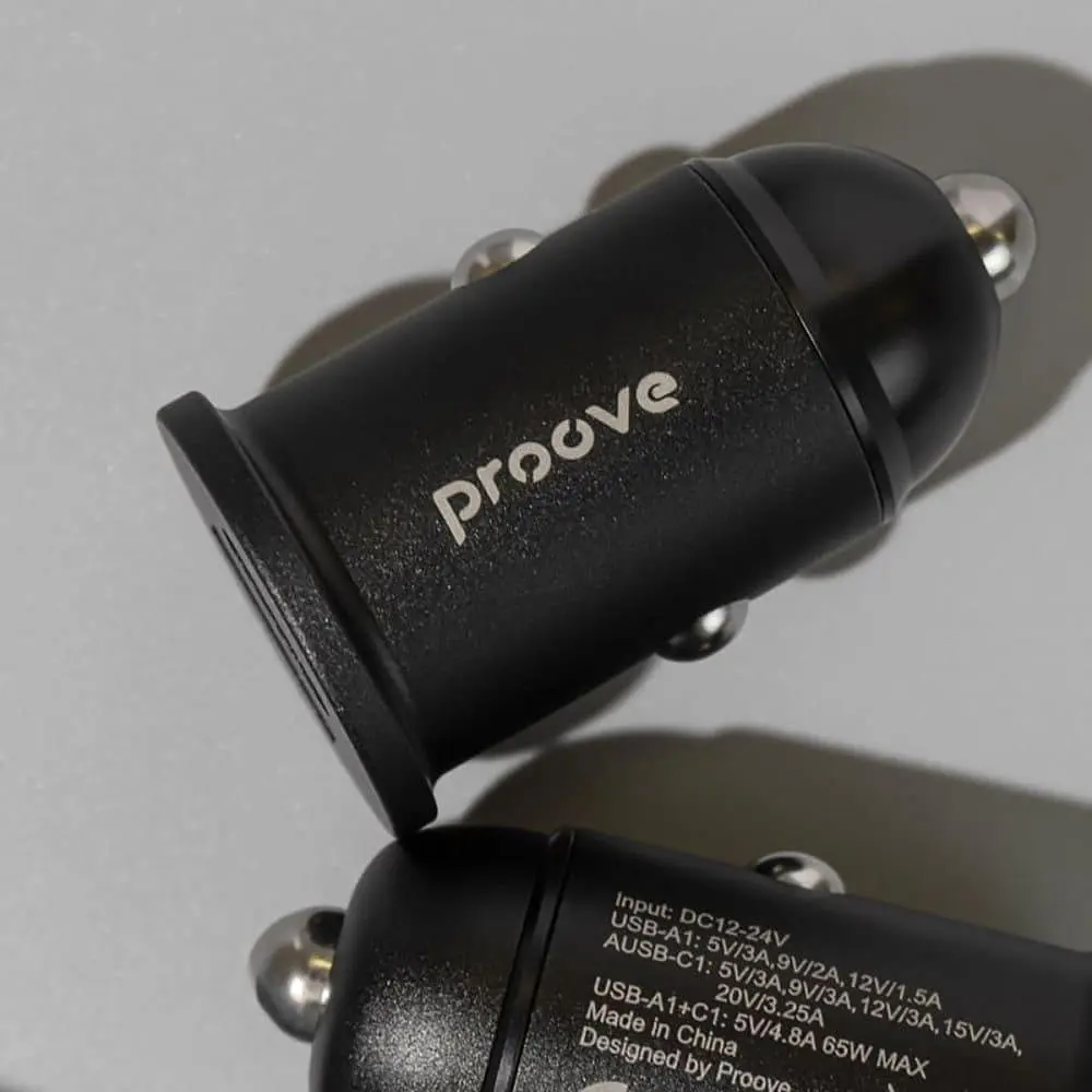 Автомобільний зарядний пристрій Proove Tiny Power Pro 65W (USB + Type-C) black (ACTP65110001) - фото 6