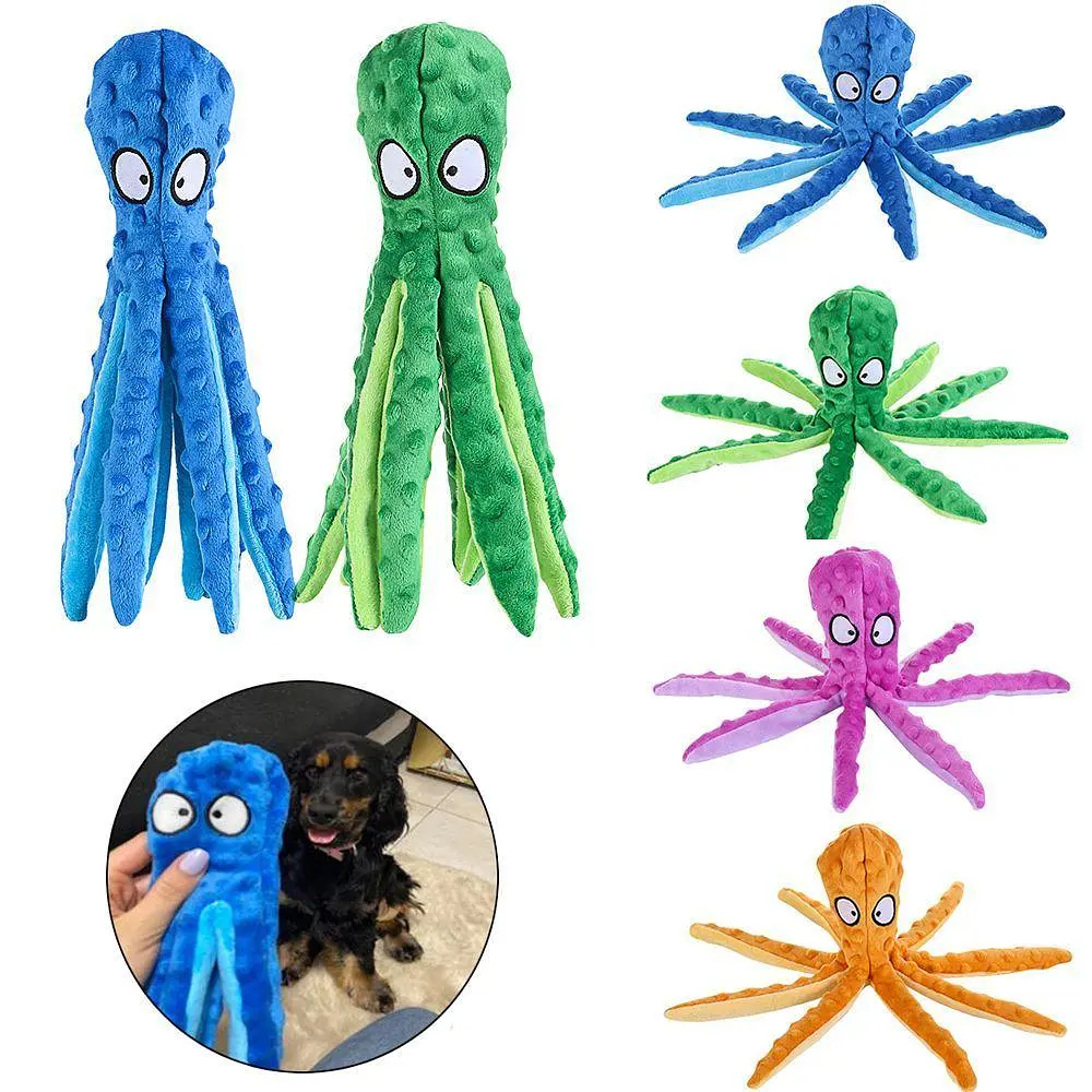 М'яка іграшка для собак Octopus Shaped Crinkle Dog Plush Toy - фото 6