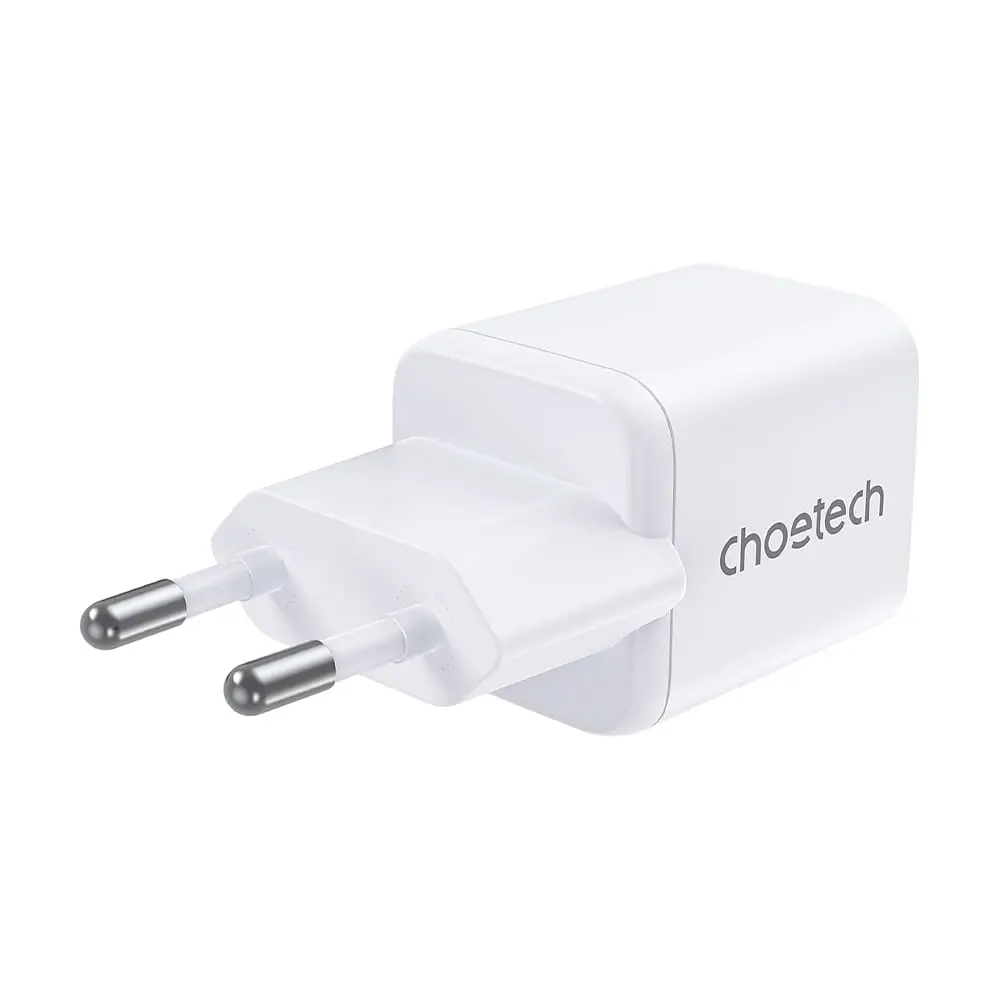 Мережевий зарядний пристрій Choetech PD5012 mini PD30W GAN A+C White (43-00140) - фото 2