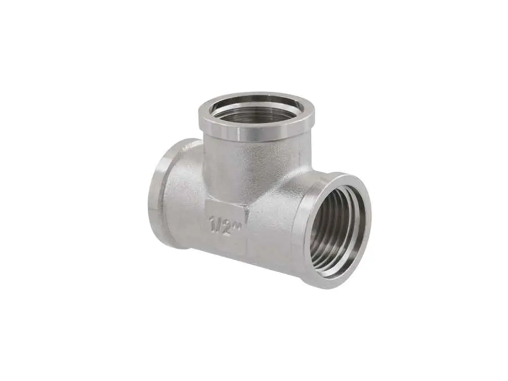 Трійник RAFTEC 1/2" латунь, ВВВ, DN15, нікель, T01 - фото 3