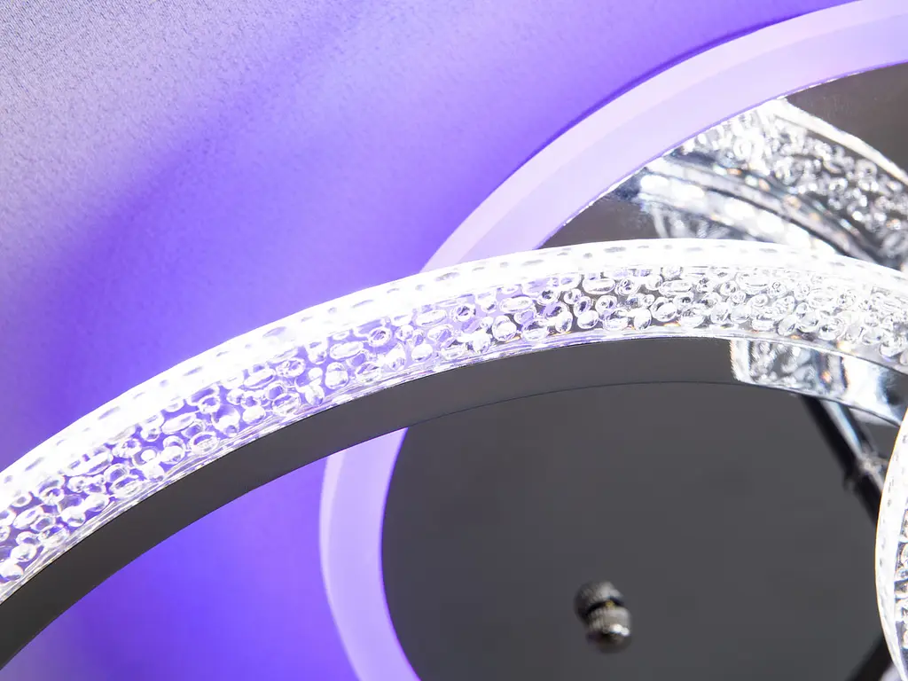 Стельовий світильник LED Diasha A8180/2HR, 55W, 3200K-6500K, хром, сучасний стиль, з пультом, диммером, кольорова підсвітка - фото 4