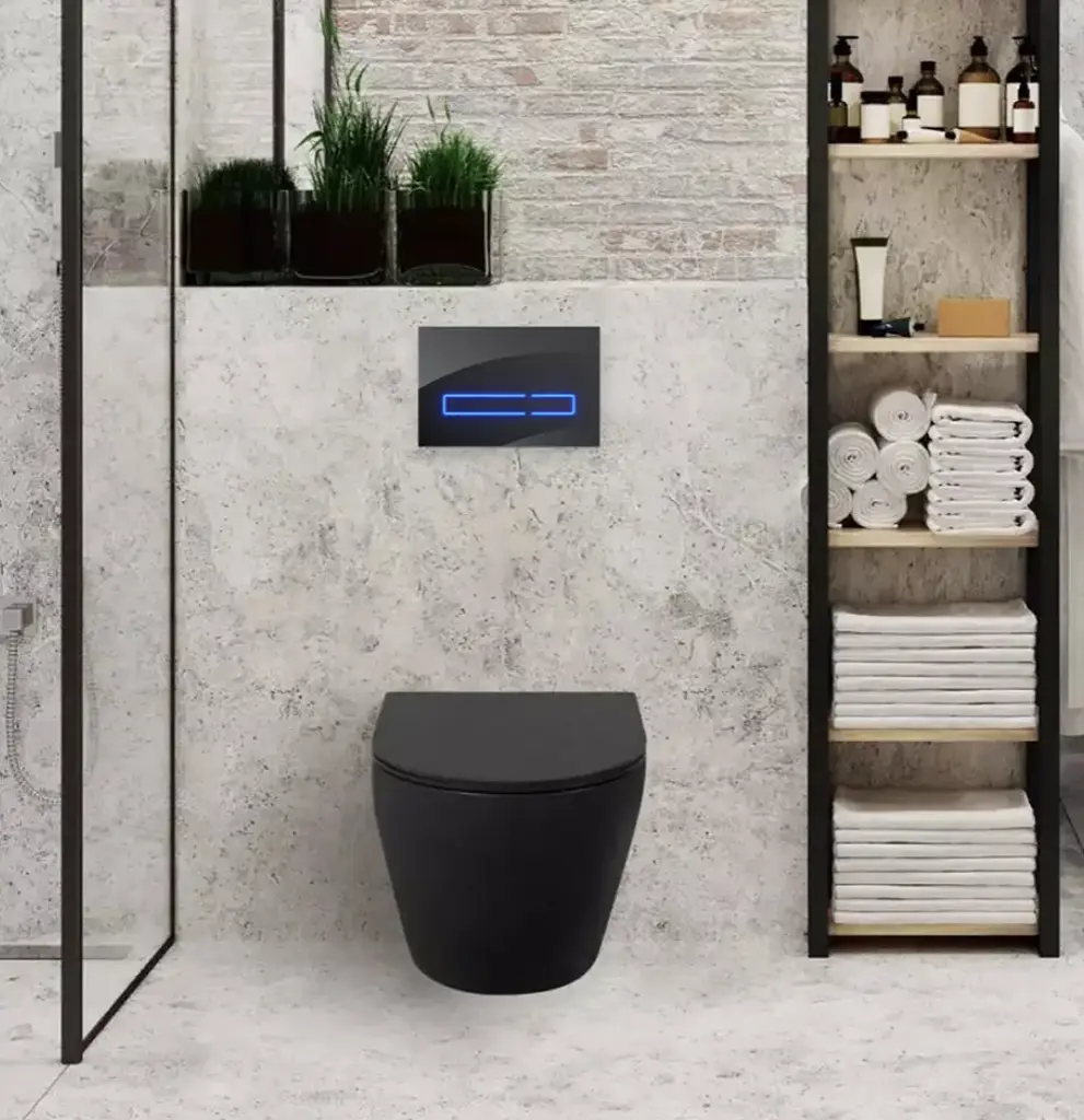 Клавіша для інсталяції сенсорна Am.Pm Touch Pro скло black I0450A38, Чорний матовий - фото 2