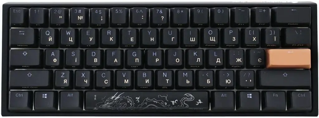 Клавіатура Ducky One 3 Mini Cherry MX Red RGB Black UA (DKON2161ST-RUAPXCLAWSC1) - фото 2