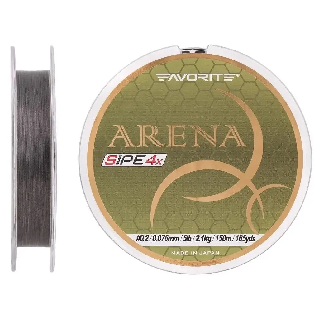 Шнур Favorite Arena PE 4x 150m 0.2/0.076mm 5lb/2.1kg Silver Gray (1693.10.89) - фото 2