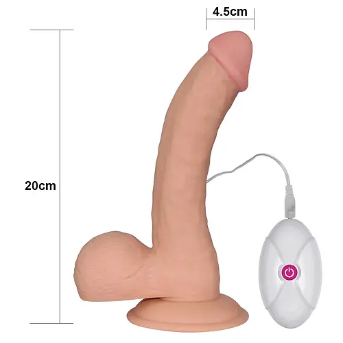 Реалістичний вібратор The Ultra Soft Dude 20см тілесний - фото 5