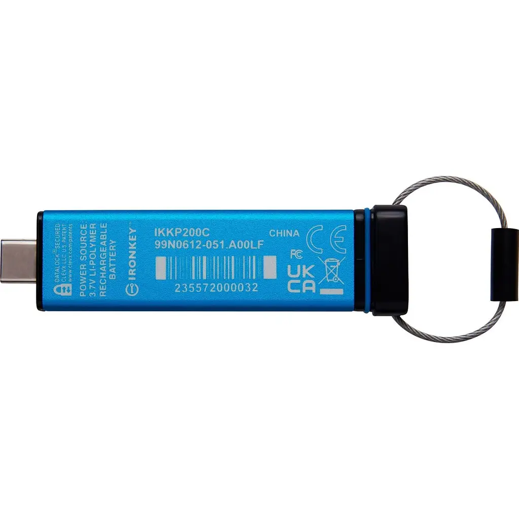 Флеш-накопитель USB3.2 128GB Kingston IronKey Keypad 200 Type-C Blue (IKKP200C/128GB) - фото 3