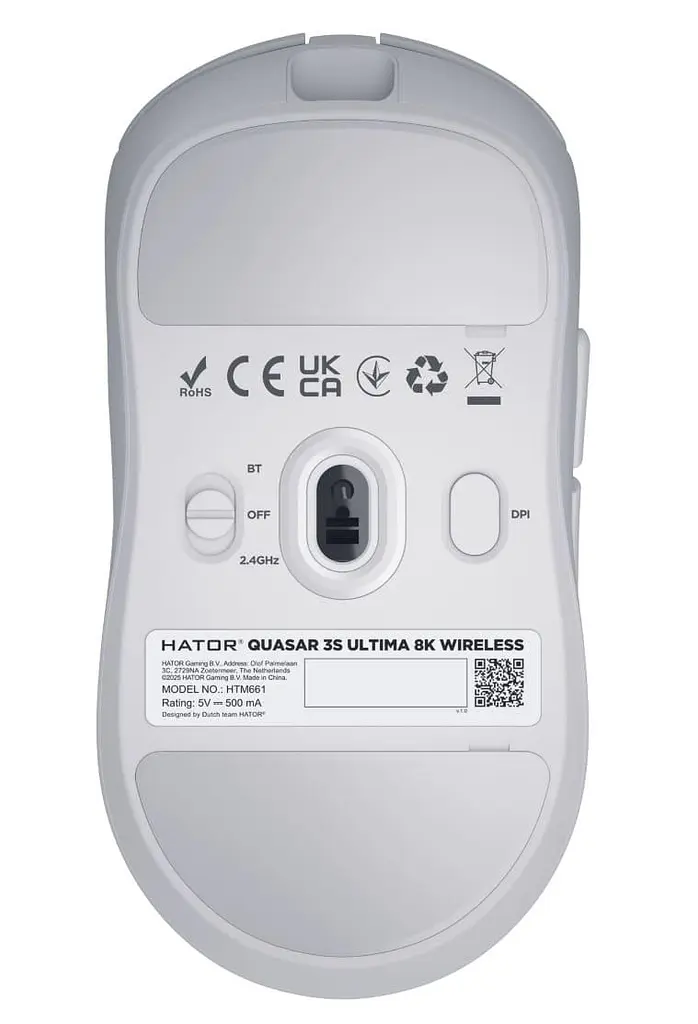 Миша HATOR Quasar 3S Ultima 8K Wireless White (HTM661) - фото 2
