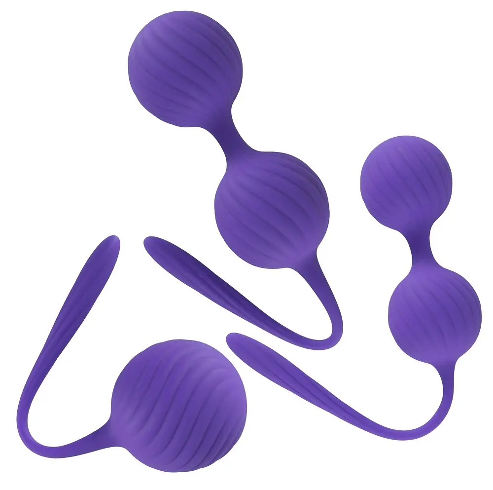 Вагінальні кульки Sweet Smile 3 Kegel Training Balls, 3 шт., фіолетовий - фото 2