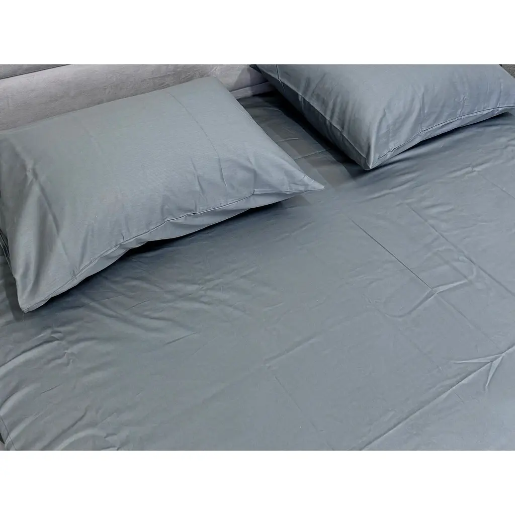 Простирадло Ecotton Natural Grey на резинці сатин 180х200 см сіре (24858) - фото 2