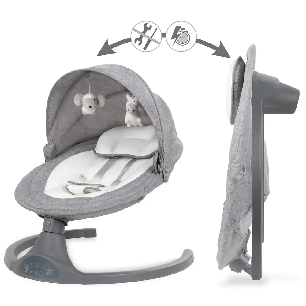 Электрический шезлонг-качалка Kidwell Luxi Dark Melange (5901130084807) - фото 6