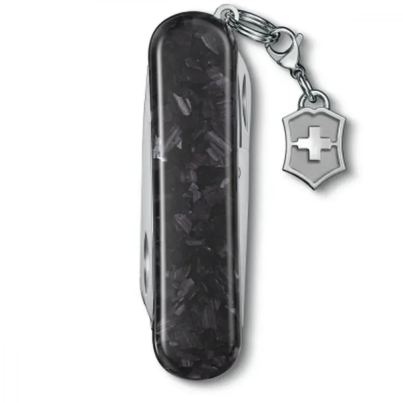 Ніж Victorinox Classic SD Brilliant Carbon + брелок-лого (0.6221.90) - фото 3