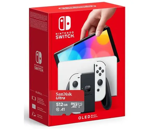 Ігрова консоль Nintendo Switch OLED model White + Карта пам'яті SanDisk Ultra 512 ГБ - фото 7