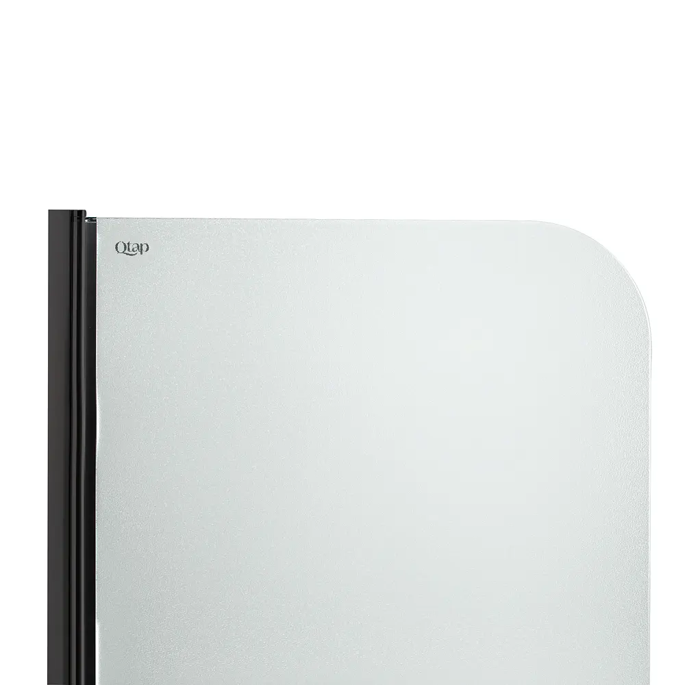 Шторка для ванни Qtap Standard BLM407513APL скло Pear 6 мм, 75x130 см, ліва, Ліва, матовий, Черный матовый - фото 3