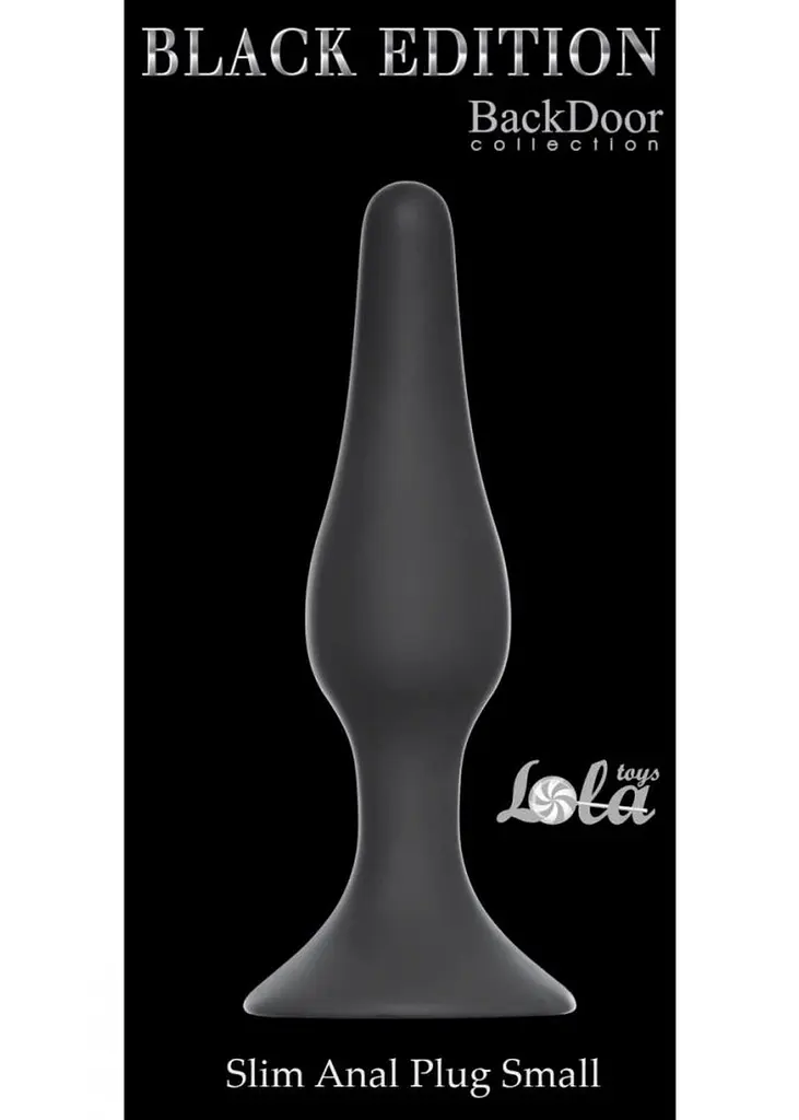 Анальна пробка Lola Toys Plug-Slim Small, 10.5 см (чорний) - фото 2