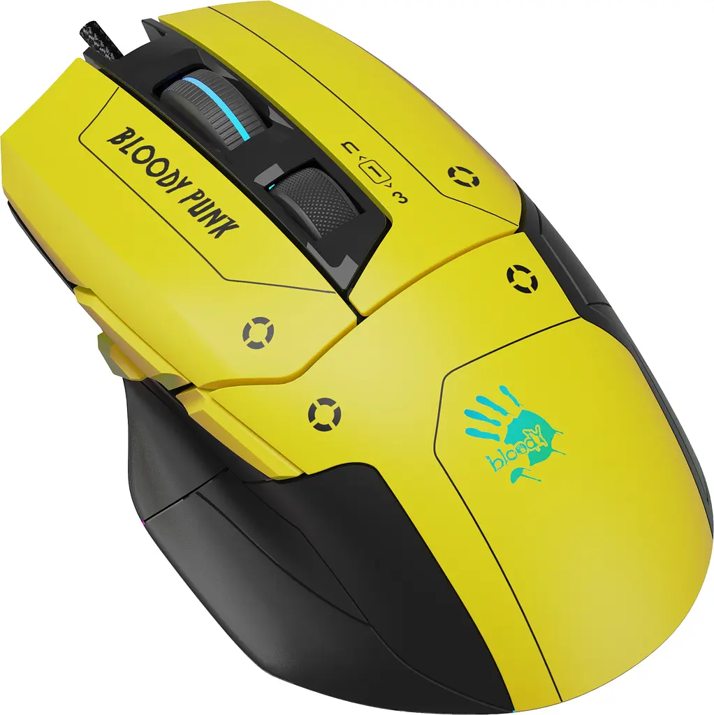 Миша A4Tech Bloody W70 Max USB punk yellow - фото 2