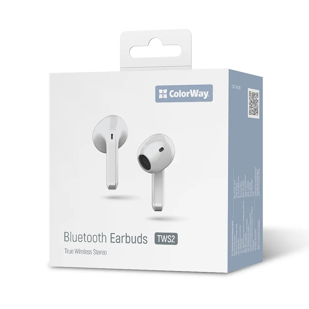 Навушники ColorWay Slim TWS-2 Earbuds White - фото 2
