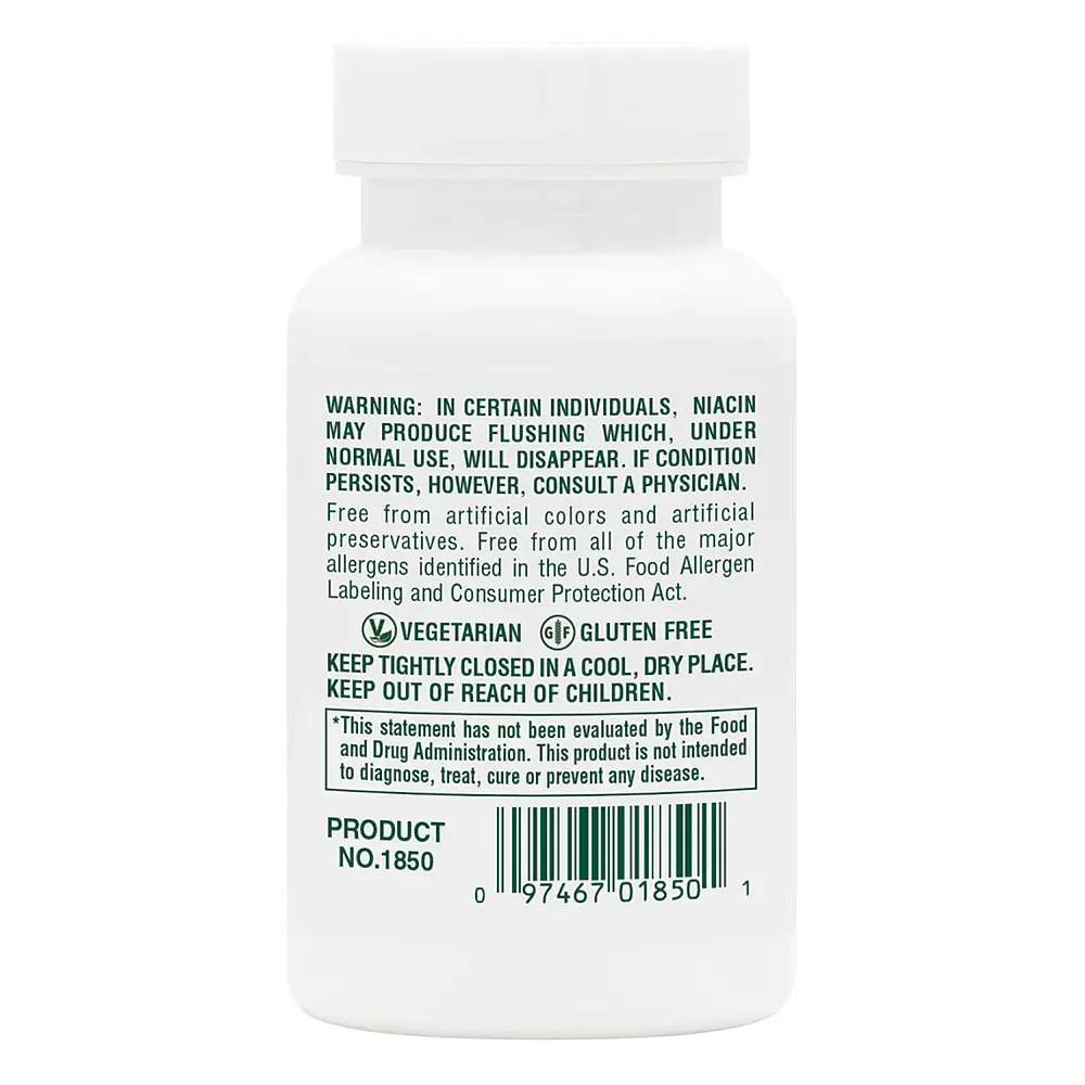 Вітаміни та мінерали NaturesPlus Niacin 100 mg 90 таблеток - фото 3