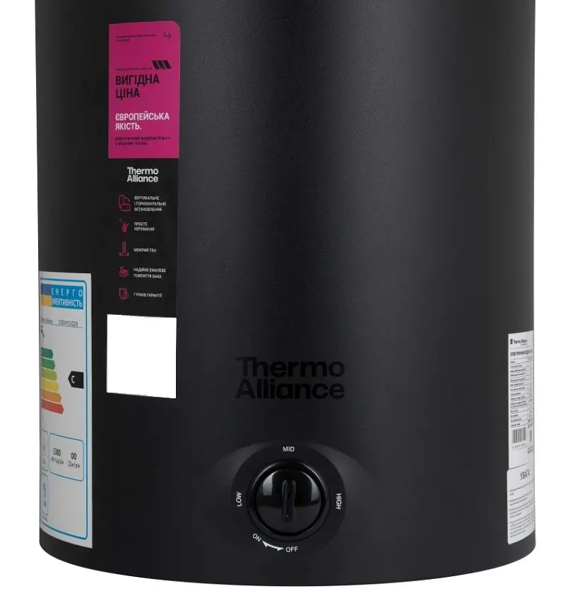 Водонагрівач електричний Thermo Alliance, 1500 Вт, мокрий ТЕН, 80 л універсальний, циліндричний, чорний (D80VH15Q3В) - фото 8