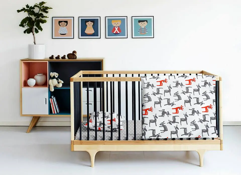 Простирадло на резинці для коляски та люльки Cosas Grey Dots CS1 40х80х5 см (DropWhiteGrey_FittedStroller_40х80) - фото 3