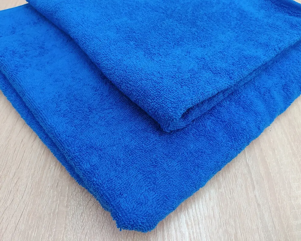 Набір махрових рушників Узбекистан 50х90+70х140 синій 400г/м2 - фото 3