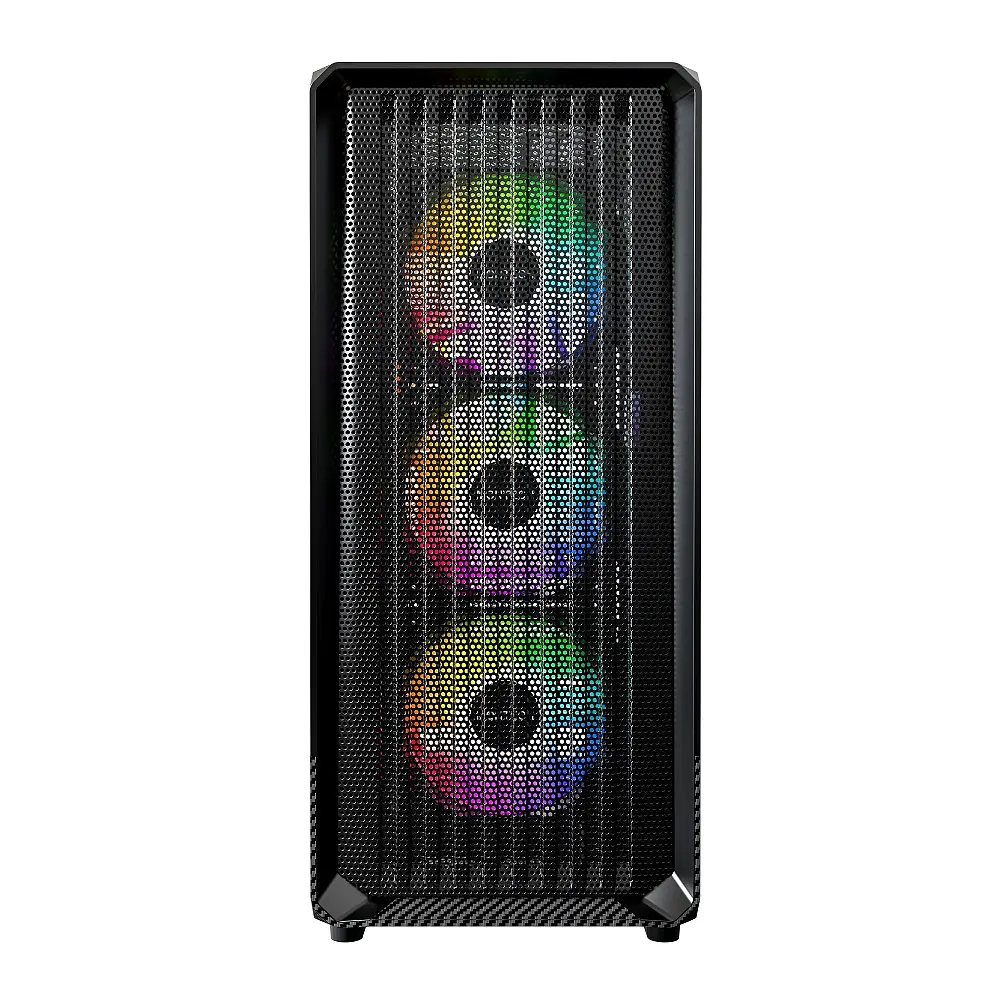 Корпус Montech X5, Black, Mid Tower, без БЖ, для E-ATX / ATX / Micro ATX / Mini ITX, 1xType-C / 1xUSB 3.0 / 2xUSB 2.0, макс. CPU - 165 мм / GPU - 410 мм, 3x140 мм ARGB / 1x140 мм ARGB, бічна панель із загартованого скла - фото 6