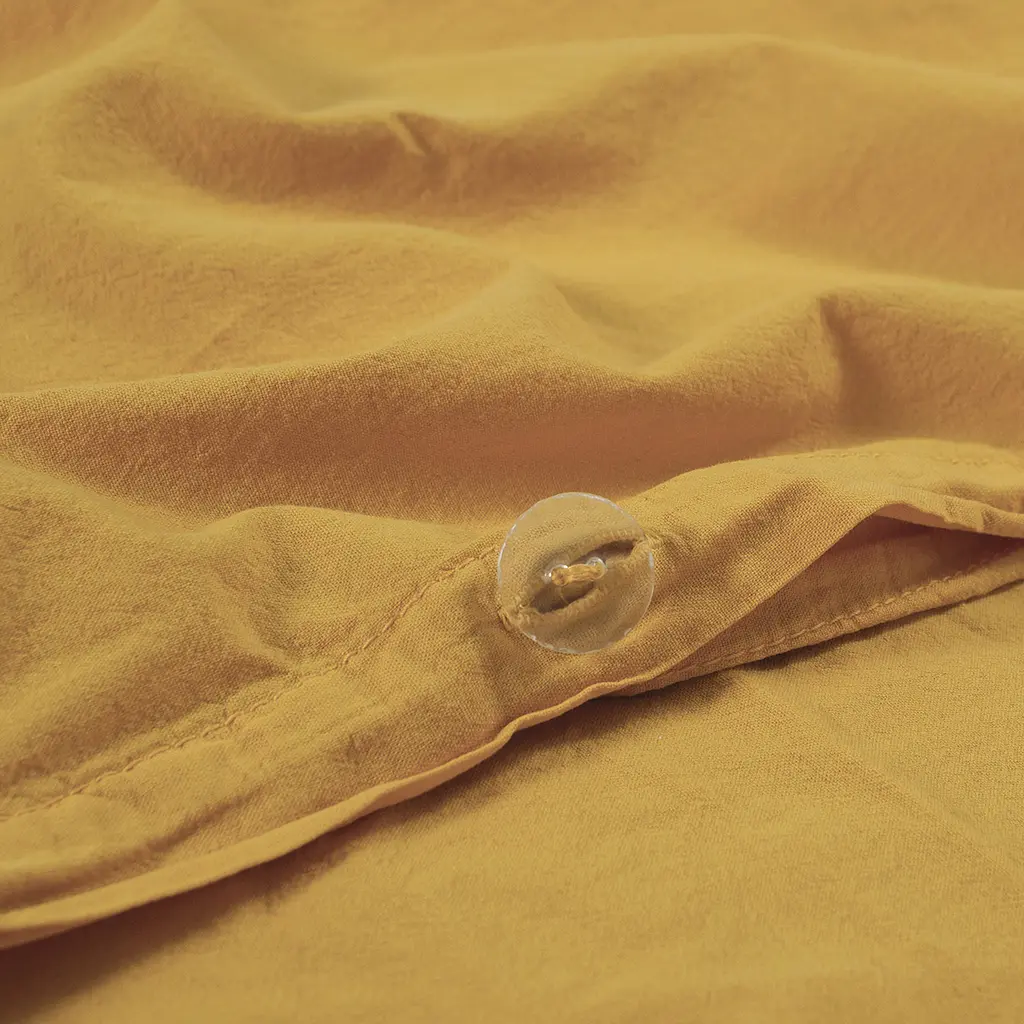 Постельное белье Lotus Home Washed cotton - Kansas желтый евро - фото 4