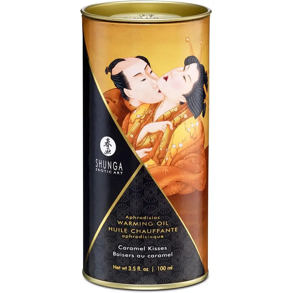 Зігрівальна масажна олія Shunga Aphrodisiac карамель, 100 мл - фото 4
